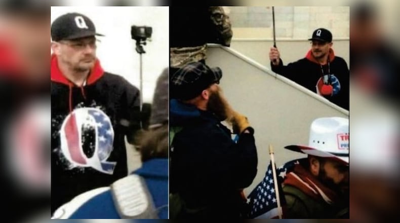 Images that appear to show Timothy Allen Hart, 52, of Huber Heights Jan. 6, 2021, at the U.S. Capitol were included in a criminal complaint against him filed in U.S. District Court for the District of Columbia.