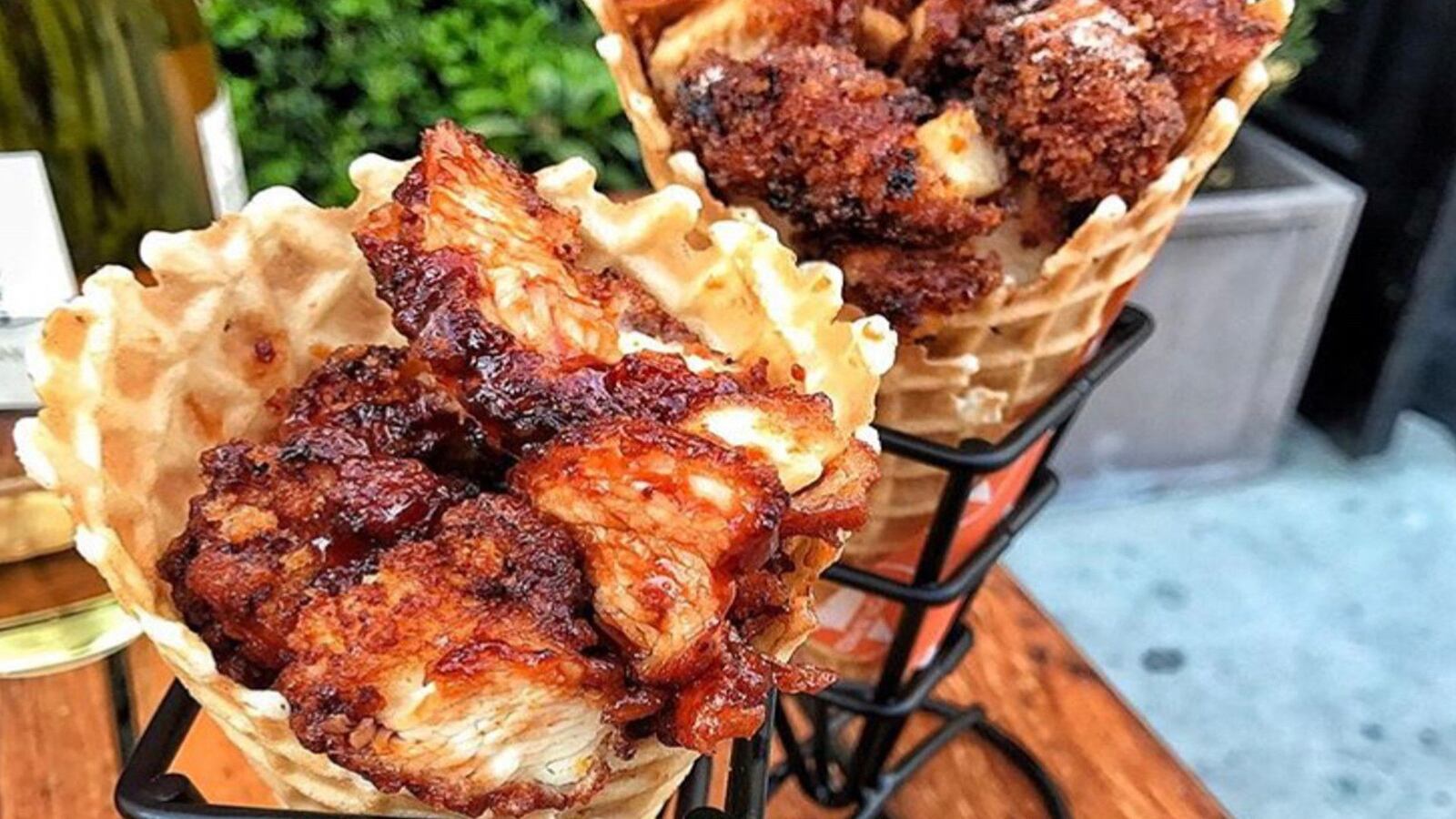 West Side Little League coach Ken Coomer plans to open a new location of Chick’NCone at The Marcum in Hamilton this August. Coomer, who has coached West Side Little League since 1994, said the fork-free chicken-and-waffles restaurant chain is something he discovered after being laid off from his senior business analyst job late last year. CONTRIBUTED