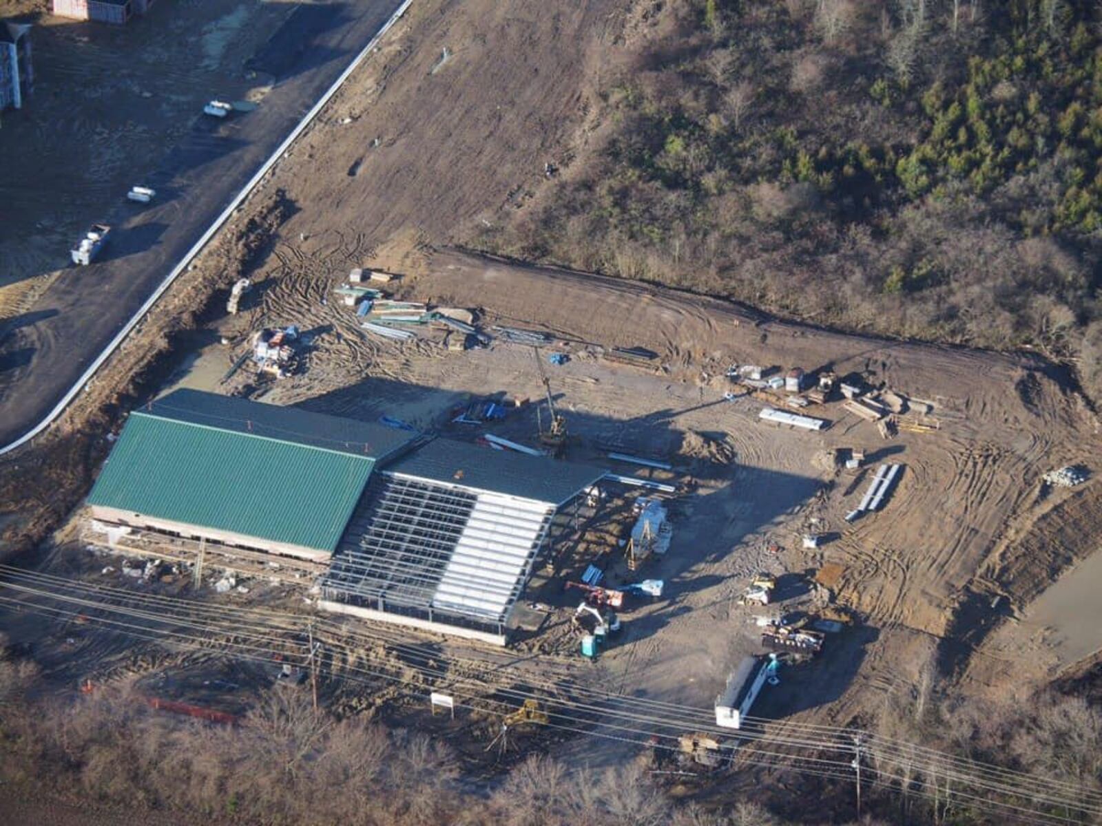 Pictured is an areal shot of the progress of the Fairfield Twp. fire station to be built on Gilmore Road. The $4 million building will replace the undersized Tylersville Road fire station and should be complete this spring. PROVIDED