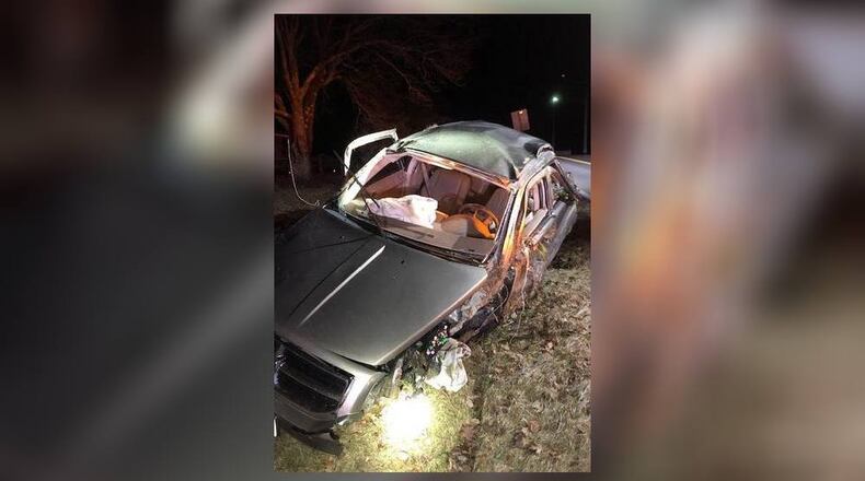 A car crashed early Sunday morning in Oxford ending up against a house. OXFORD POLICE DEPARTMENT
