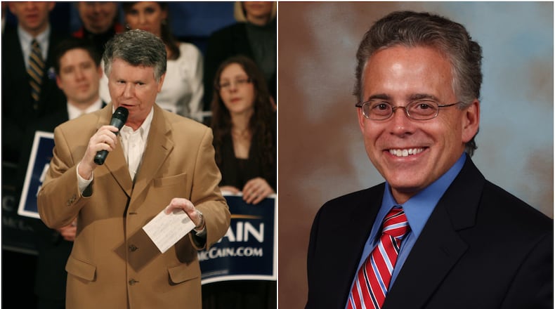 700 WLW radio talk show host Bill Cunningham (left) and Monroe Councilman Todd Hickman.