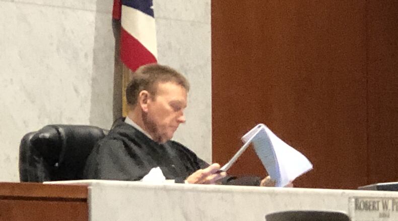 Judge Robert Peeler has been criticized for the eight year prison sentenced he ordered for John Austin Hopkins, the former Springboro teacher convicted of 34 counts of gross sexual imposition on girls during his first-grade gym class. STAFF/LAWRENCE BUDD