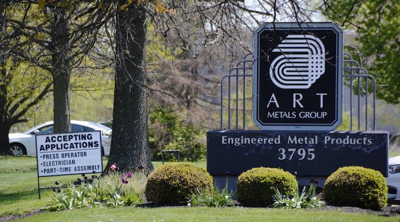 Art Metals Group on Symmes Road in Fairfield is planning to expanding its building and increase its workforce. Hiring 10 new employees is underway, and construction on a 30,000-square-foot addition is set to be complete by 2022. The current footprint of the business is 40,000 square feet. In exchange, Fairfield City Council offered the company a tax break. MICHAEL D. PITMAN/STAFF
