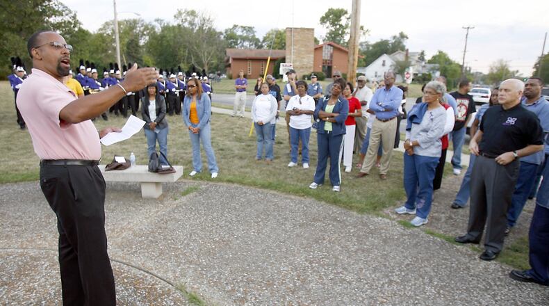 Middletown City Council is considering an ordinance for a policy on renaming streets and buildings after people. There have been some requests for designating Memorial Ways but there has not been a set policy. The last time the city has designated a memorial way was for Todd Bell in 2008. Pastor Roger Smith addresses the participants of the Todd Bell Memorial Way dedication ceremony on Verity Parkway in Middletown, Ohio Friday Sept. 19, 2008. Pastor Roger Smith addresses the partipants of the Todd Bell Memorial Way dedication ceremony on Verity Parkway in Middletown, Ohio Friday Sept. 19, 2008. Staff photo by Pat Auckerman