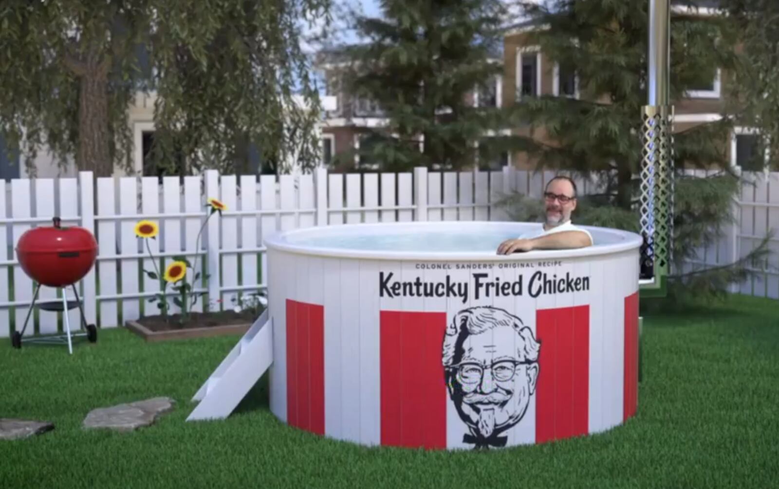 Kentucky Fried Chicken has launched an Indiegogo.com campaign to fund three $13,000 hot tubs. Is this finger-licking fun?