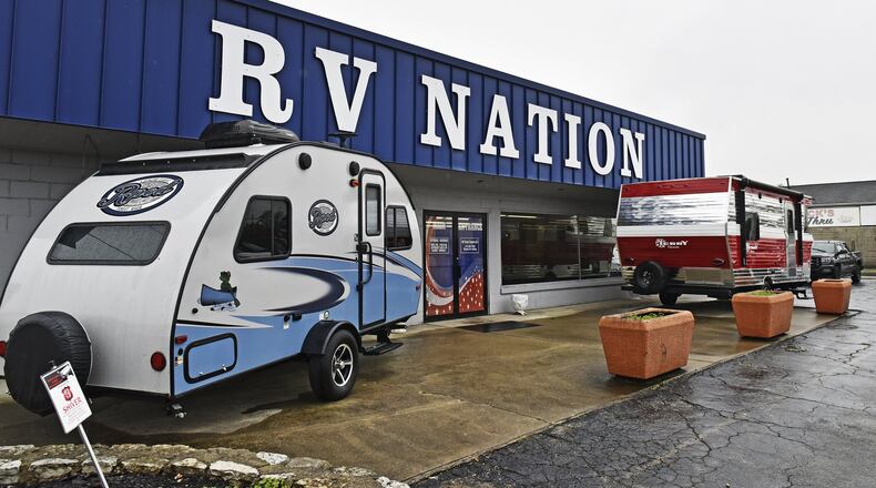 Jeff Couch’s RV Nation plans to move from New Miami to a new facility on Kennel Road in Trenton thanks to tax break granted by Butler County Commissioners. NICK GRAHAM/STAFF