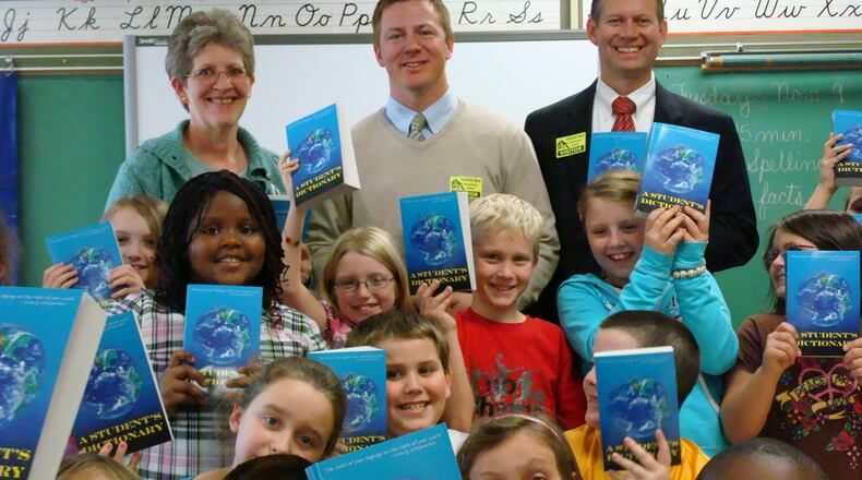 The Fairfield Rotary Club’s annual dictionary project gives a dictionary to every third-grade student within the Fairfield City School District, Sacred Heart Catholic Church and Cincinnati Christian Elementary. The annual spring charity auction helps fund this, and other projects throughout the year for the rotary club. CONTRIBUTED