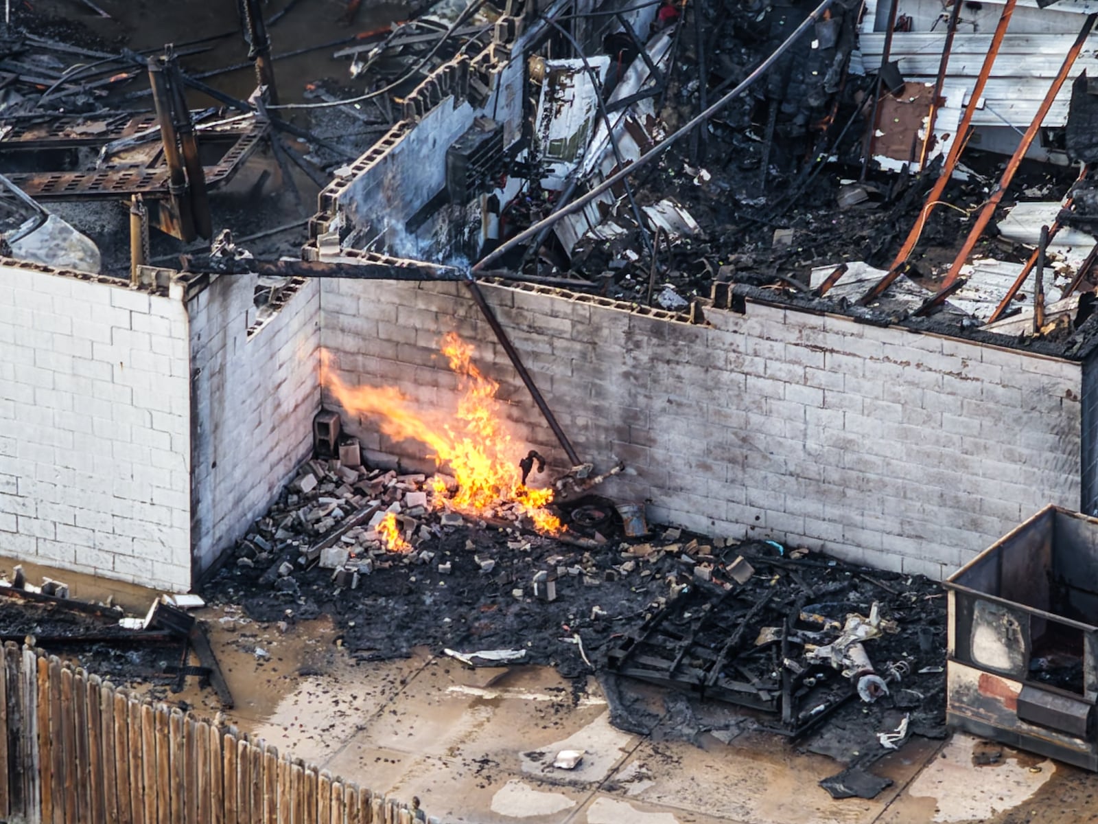 Rice Auto Body on Millville Oxford Road was on fire Monday, March 30, 2026. NICK GRAHAM/STAFF