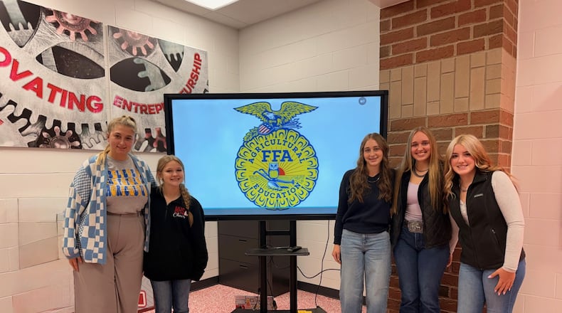 Madison High School students wanting to explore careers in farming now have a partner in Butler Tech and are on their way to creating there own FFA chapter.
The new joint effort will allow Madison Twp. high school to start an FFA (Future Farmers of America) chapter, something the initial student members were excited about. Pictured are a handful of the more than 20 students so far who have signed up to join. (Provided)