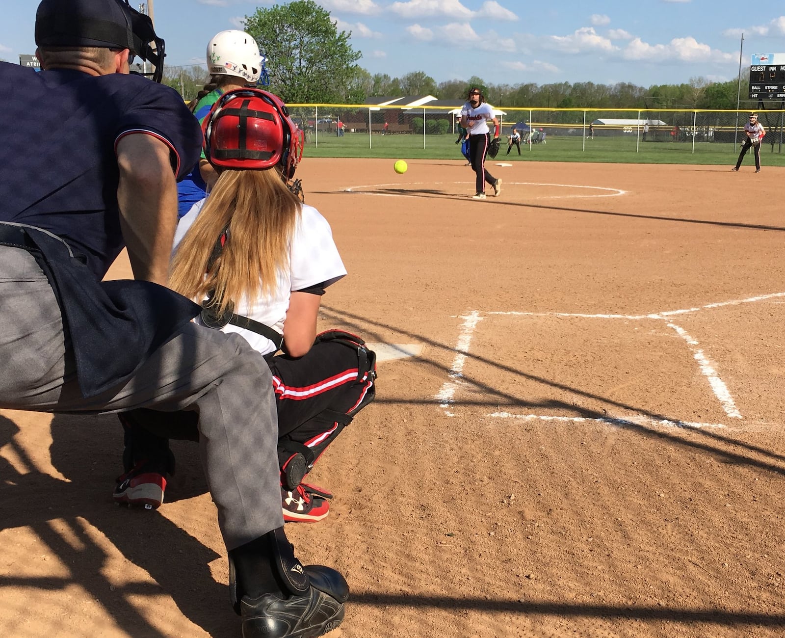 This was the view of Chaminade Julienne’s batters against Franklin pitcher Shelby Raby on Tuesday afternoon at Franklin Community Park. Raby tossed a two-hitter in the Wildcats’ 10-0 Division II sectional victory. RICK CASSANO/STAFF