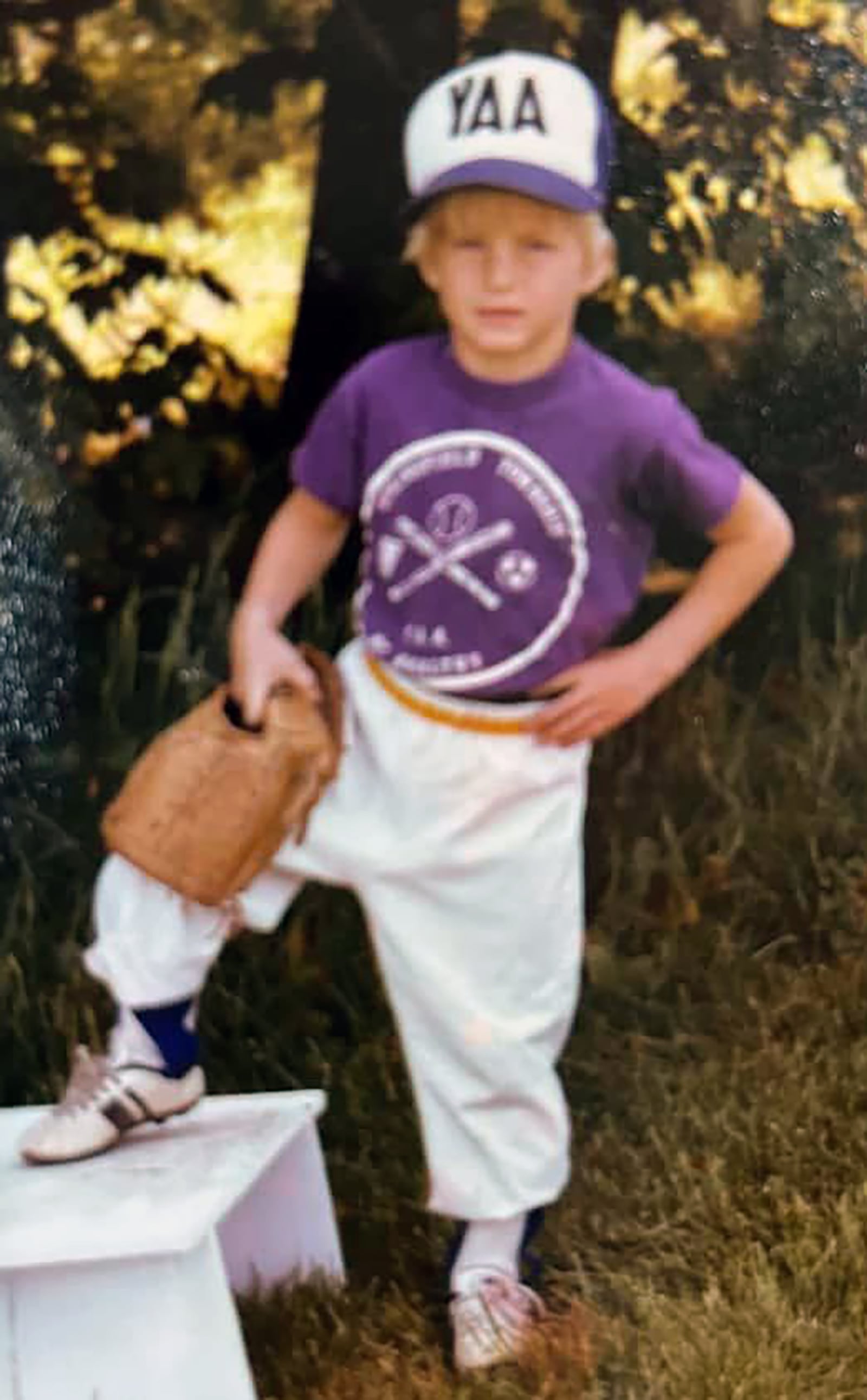 Scott Fussnecker in 1980 in his T-ball picture. The only boy on the team with "real" baseball pants, he thinks of this time as the beginning of his love of athletics. CONTRIBUTED