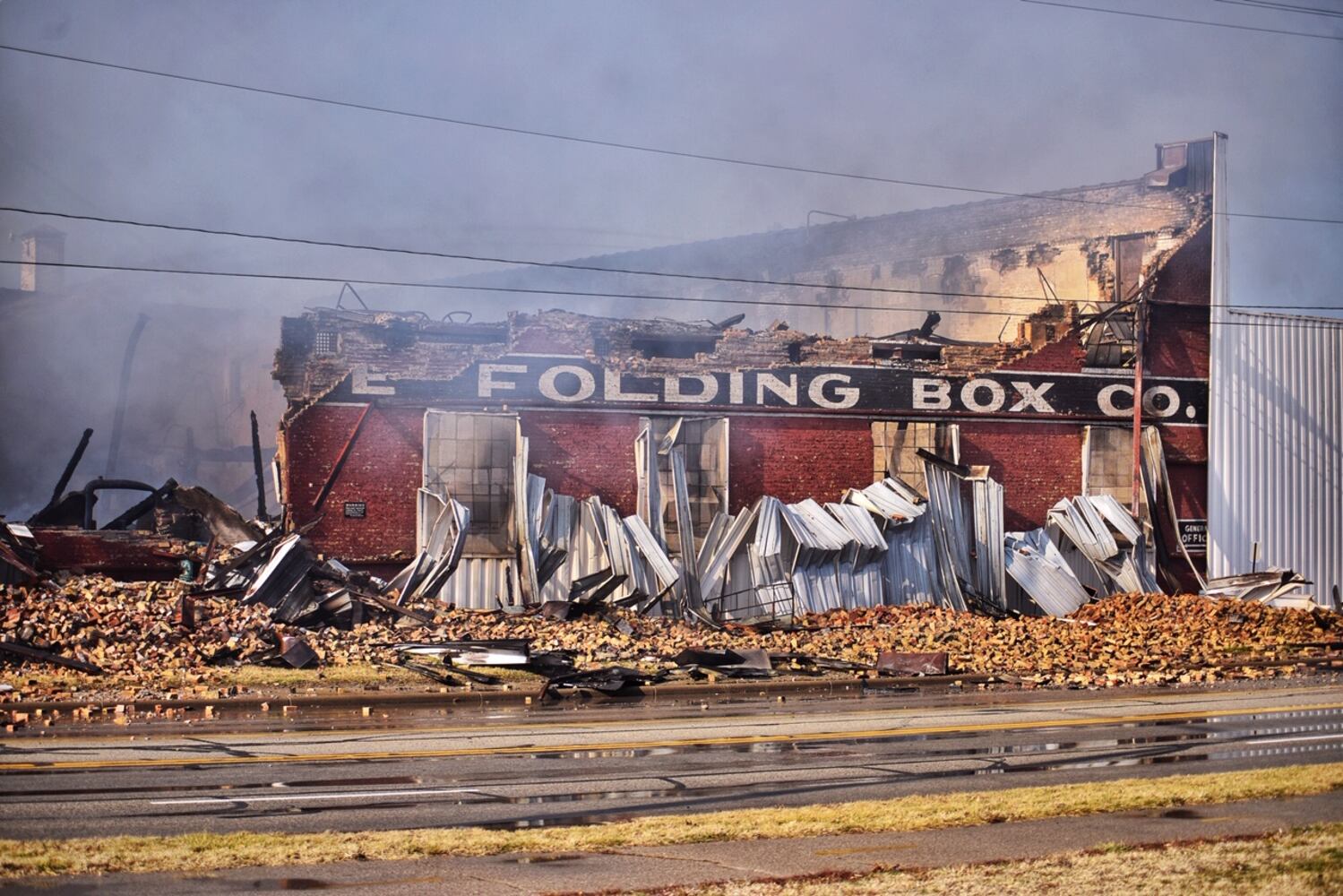 PHOTOS: Large fire at old Middletown Paperboard building on New Year’s Day