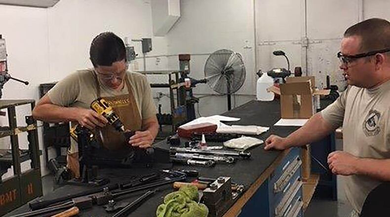 The Air Force Gunsmith Shop, part of the Air Force Life Cycle Management Center’s Armament Directorate, recently completed delivery of a new rifle for aircrew in most ejection seat aircraft. (Courtesy photo)