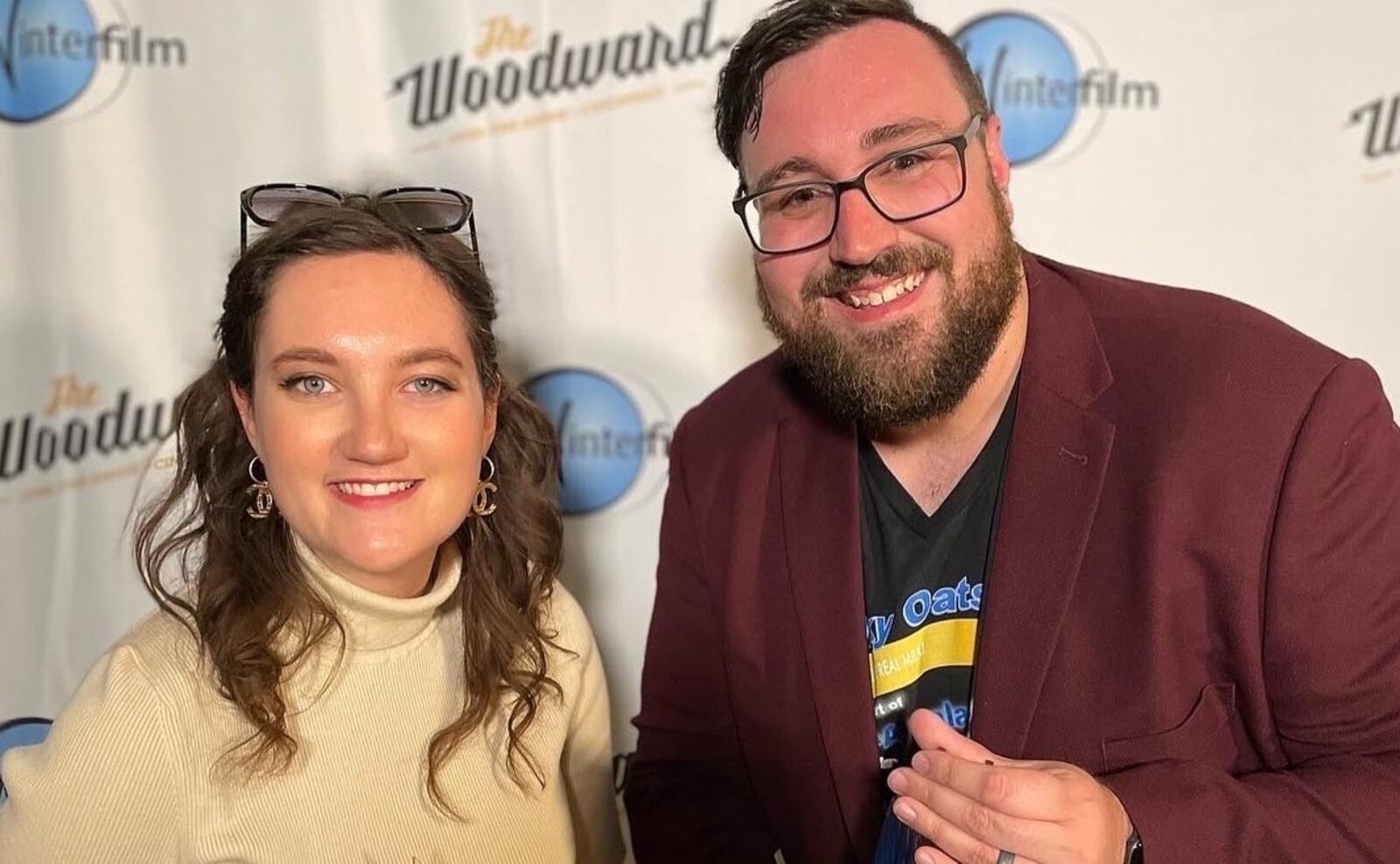 Average Joe Films, a video production company based in Middletown, were named the winner of Winterfilm IX.  Winning Best Picture along with Audience choice, for their short film “A Balanced Breakfast.” Pictured are Co-Producer Erica Bock and Director J.W. Cox. CONTRIBUTED