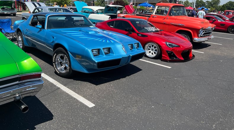 Joe Nuxhall Miracle League Cruise In For Kids Car Show will be held from 9 a.m.-4 p.m. June 30 at 4850 Groh Lane, Fairfield. Proceeds support the ongoing mission of the Miracle League. For more information, go to nuxhallmiracleleague.org. Pictured is cars from the 2023 show. AMY BURZYNSKI/STAFF