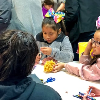 Young students make creations at the Fitton Center for Creative Arts on Monument Avenue in Hamilton. CONTRIBUTED