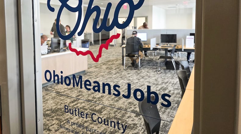 Ohio Means Jobs has moved to a new location inside the new Advanced Manufacturing Workforce and Innovation Hub in the Vora Technology Center on Knightsbridge Drive in Hamilton. NICK GRAHAM/STAFF