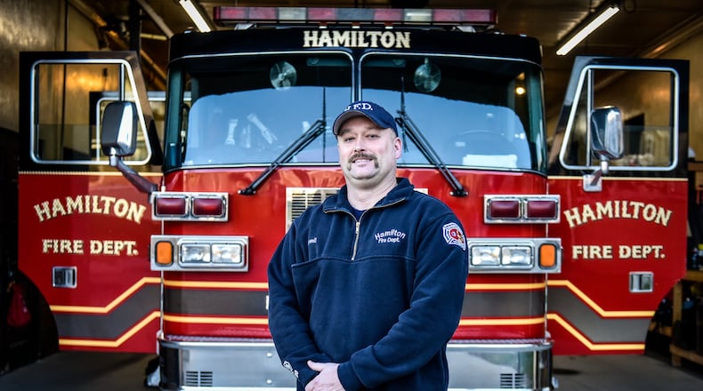 Toby Howell, when he turned 31, became too old to join Hamilton’s fire service. But nine years later, he was able to join his hometown’s firefighters, and he loves it. The city recently lifted the age ceiling requirement for new firefighters. NICK GRAHAM/STAFF
