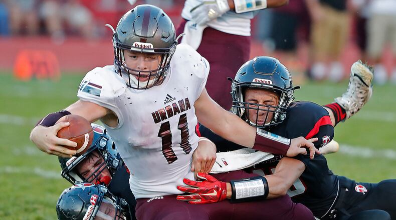 Preston Shields returns as Urbana’s starting QB. Bill Lackey/Staff