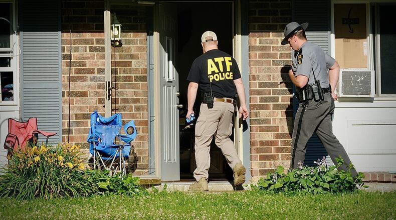 Xenia police, Ohio State Highway Patrol and Bureau of Alcohol, Tobacco and Firearms responded to a house on Colorado Drive on Thursday, June 13, 2024, for an investigation. MARSHALL GORBY/STAFF