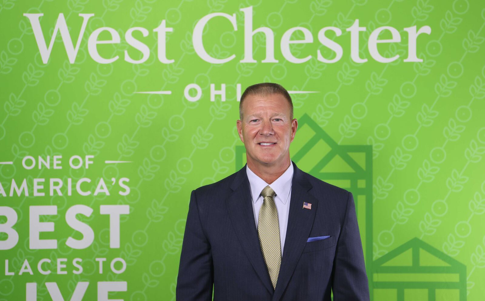 Newly sworn in West Chester Twp. Cpt. Bruce Hoffbauer.