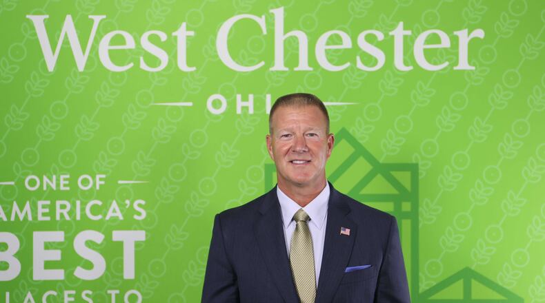 Newly sworn in West Chester Twp. Cpt. Bruce Hoffbauer.