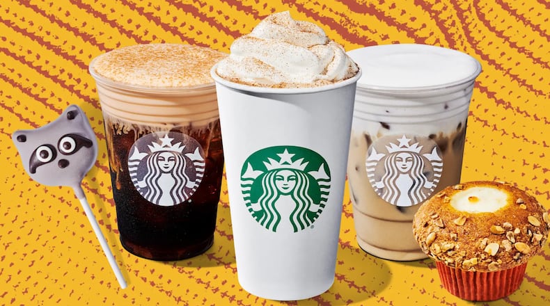 The fall menu at Starbucks launched Aug. 22, 2024. CREDIT: STARBUCKS