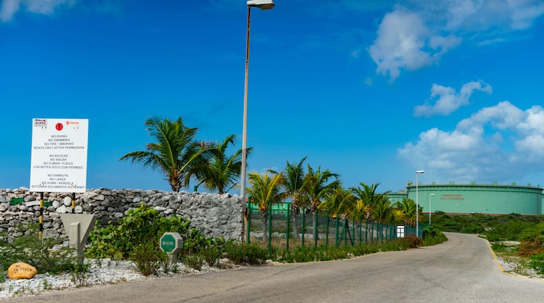FILE - This May 7, 2018 file photo shows the Caribbean Netherlands island of Bonaire, (AP Photo/Stephan Kogelman, File)