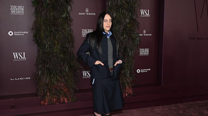 Billie Eilish attends the WSJ. Magazine Innovator Awards at The Museum of Modern Art on Wednesday, Oct. 29, 2025, in New York. (Photo by Evan Agostini/Invision/AP)