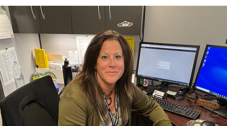 Ashlea Weddle uses court records to gather data on issues of interest for the OPD to use in her monthly data report. JILLIAN INKS/OXFORD OBSERVER