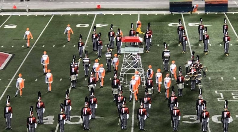 The Fairfield Marching Indians competed in the Bands of America regionals in Canton for the first time earlier this month. Their performance, titled The Rock, shows an escape from Alcatraz. The band made it to the finals of the competition.