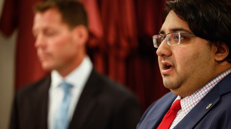 Ohio Senator Niraj Antani (foreground) JIM NOELKER/STAFF