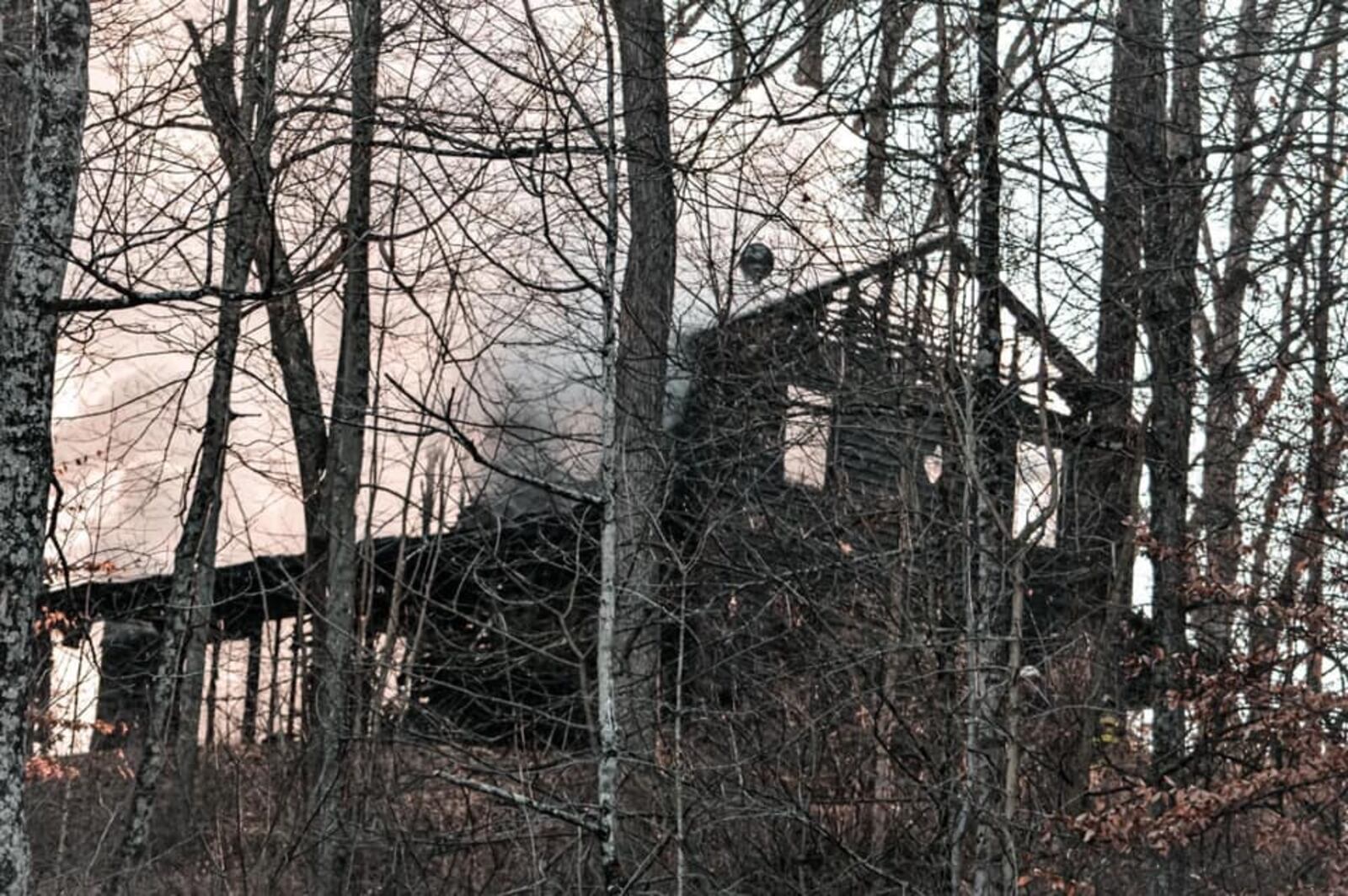 A house on Browns Run Road in Madition Twp. was destroyed by fire on Saturday. Residents escaped without injury. SUBMITTED