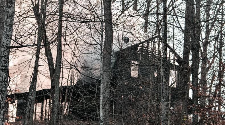 A house on Browns Run Road in Madison Twp. was destroyed by fire on Saturday. Residents escaped without injury. SUBMITTED