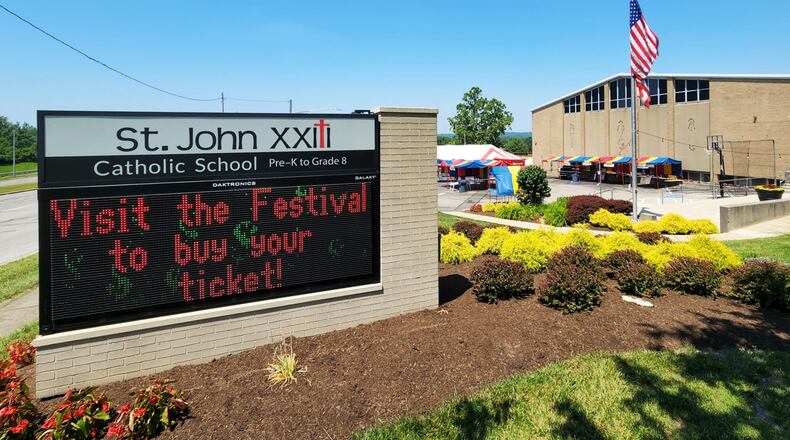 The Festival of St. John XXIII will be held Friday, Saturday and Sunday and will offer a wide variety of games, food and drinks. The festival raises money for the school's general fund. NICK GRAHAM/STAFF