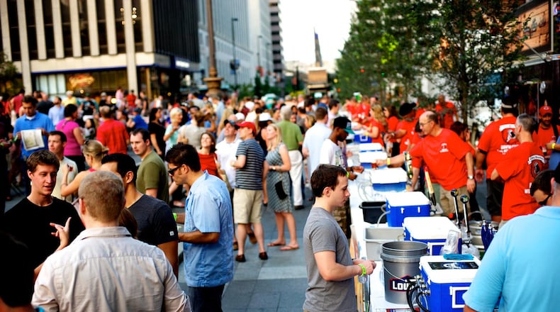 Cincy Beerfest at its former location at Fountain Square. The event moves to Great American Ballpark this weekend. Source: Cincy Beerfest Facebook