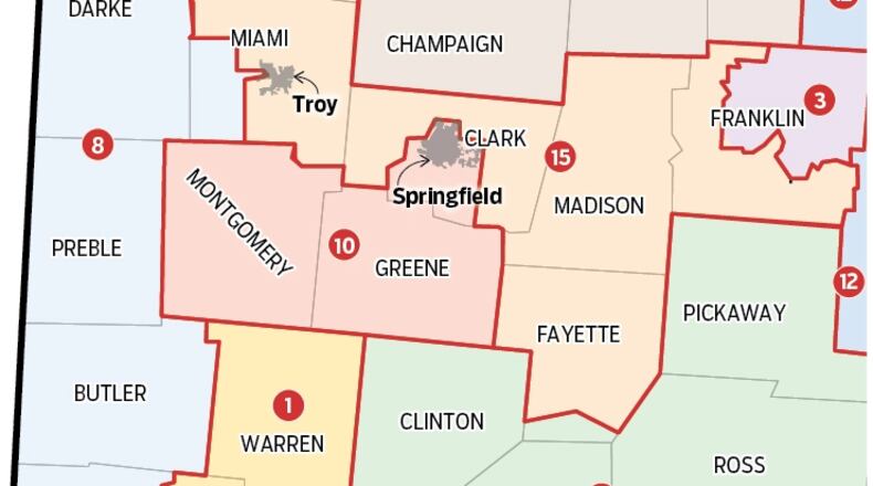 The boundaries of U.S. House Districts 8, 10 and 15 changed this year.
