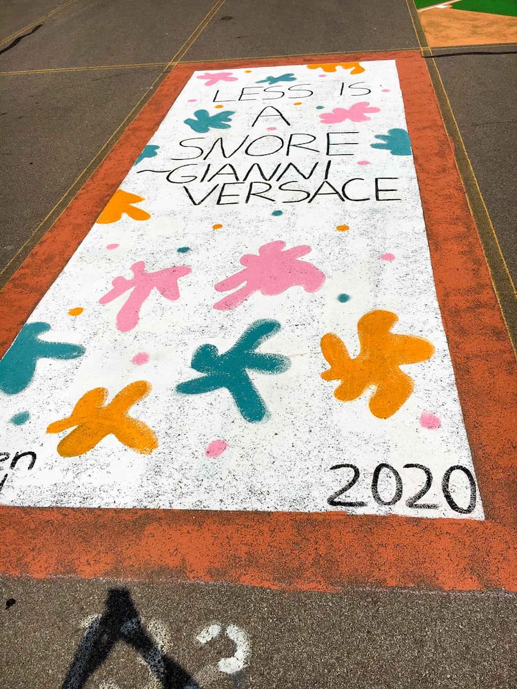 PHOTOS Lakota East seniors paint parking spots