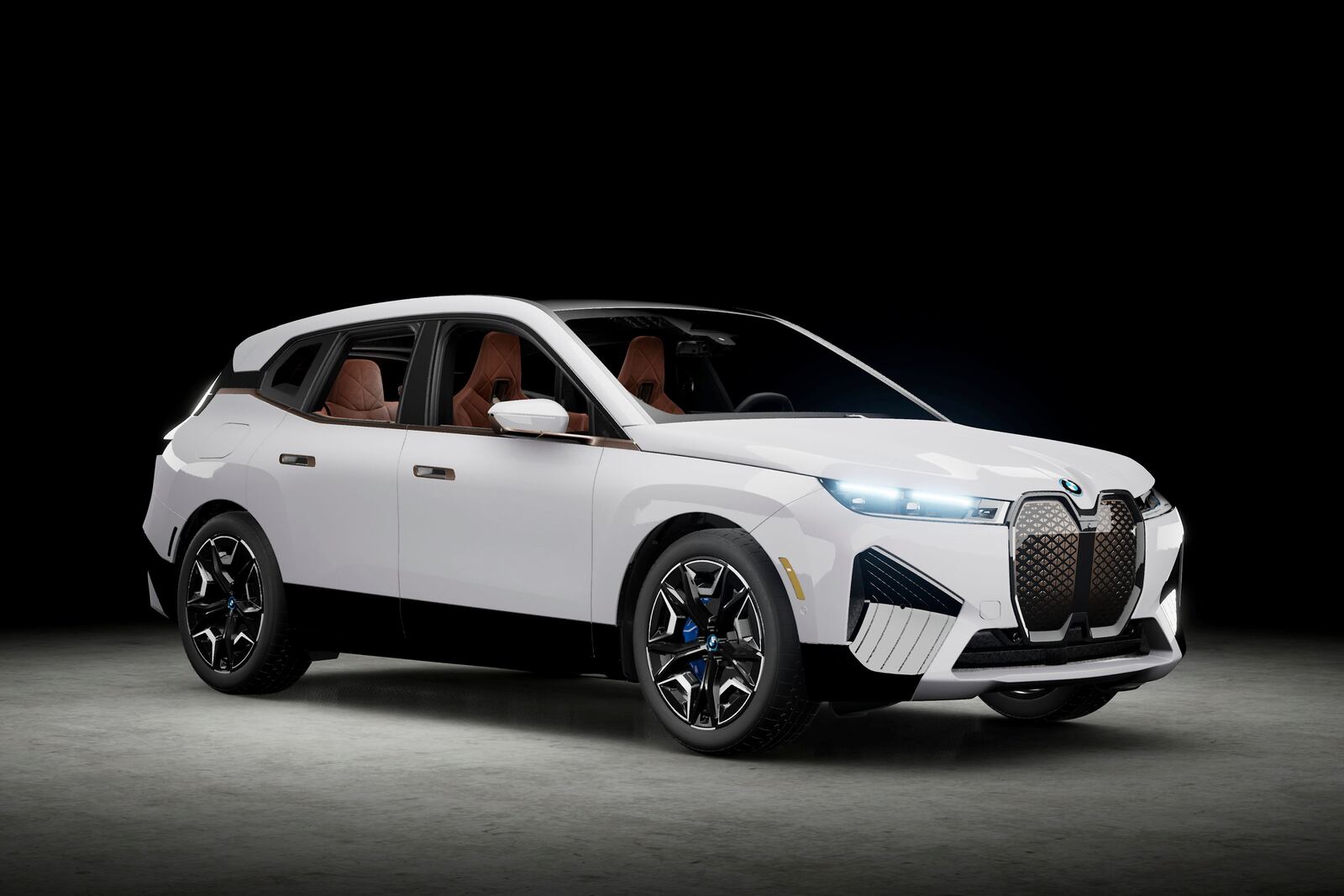 This photo provided by BMW shows the 2022 BMW iX, considered an outstanding used car bargain if you're looking for an electric luxury SUV. (Courtesy of BMW of North America via AP)