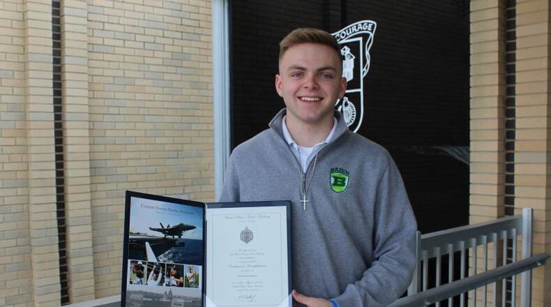 Hamilton Badin High School senior Ethan Krug has been appointed to the United States Naval Academy in Annapolis, Md.