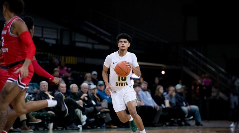 Freshman Trey Calvin scored 15 points to lead Wright State on Saturday in a home loss to Indiana State. Joseph Craven/WSU Athletics