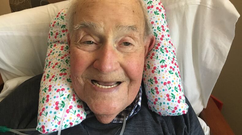 Phillip “Tank” Spangler, 82, is a resident at Hospice of Butler & Warren Counties and hopes to move into a retirement center this week. RICK McCRABB/STAFF