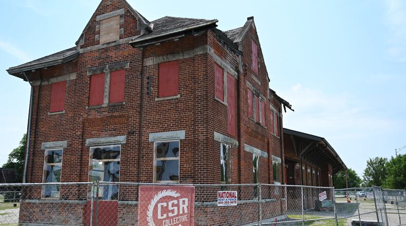 The CSX Train Depot, which was relocated north by 1,000-plus feet in December 2022 and January 2023 to the corner of Maple Avenue and Martin Luther King Jr. Boulevard. Historic Hamilton donated $10,000 through the Hamilton Community Foundation to the continued preservation historic depot. Pictured is the depot on June 17, 2024, from the corner of Maple Avenue and MLK Boulevard. MICHAEL D. PITMAN/STAFF