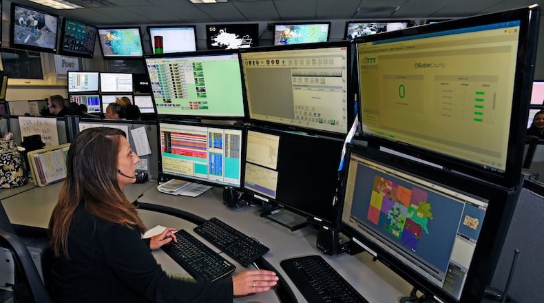 The Butler County Sheriff’s Office dispatch center on Princeton Road in Hamilton. NICK GRAHAM/FILE