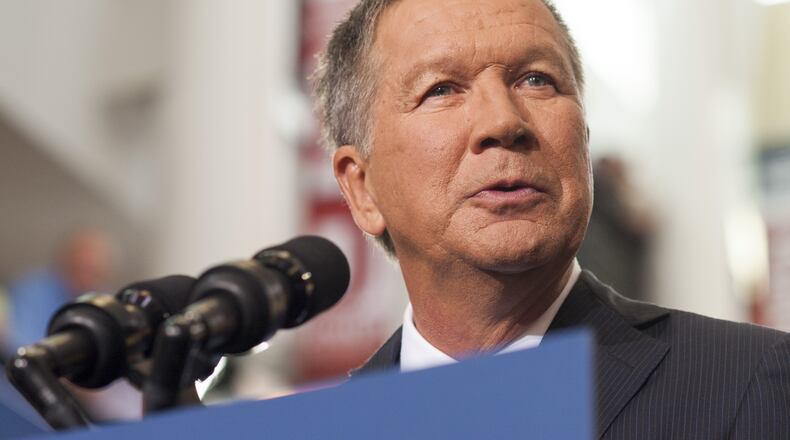COLUMBUS, OHIO - JULY 21: Ohio Governor John Kasich gives his speech announcing his 2016 Presidential candidacy at the Ohio Student Union, at The Ohio State University on July 21, 2016 in Columbus, Ohio. Kasich became the 16th candidate to officially enter the race for the Republican presidential nomination. (Photo by Ty Wright/Getty Images)
