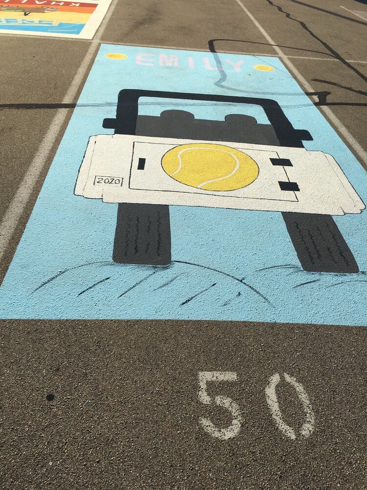 Lakota West senior parking spaces