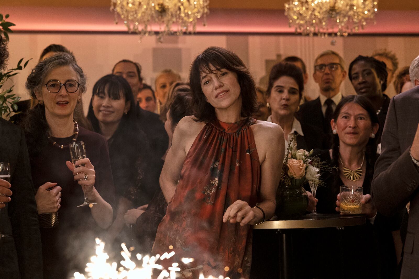 This image released by Amazon MGM Studios shows Charlotte Gainsbourg in a scene from "Etoile." (Philippe Antonello/Amazon MGM Studios via AP)