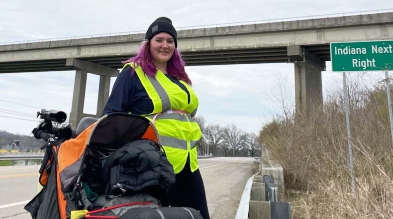 Krista Sheneman, a Cincinnati-based artist, safely maps out a plan to walk highways to inspire her art as she fights Type II Diabetes. CONTRIBUTED