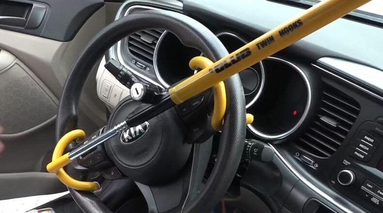 The Hamilton Police Dept. has announced it will give steering wheel security locks to owners of Kia vehicles. CONTRIBUTED/HPD