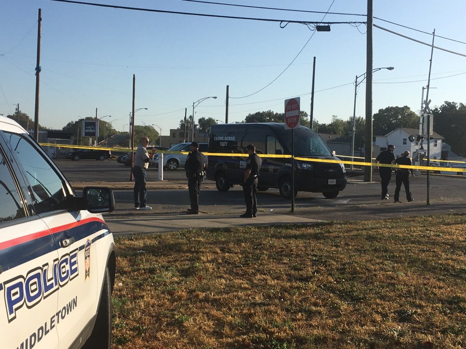 Police are investigating a death at a railroad crossing in Middletown. RICK MCCRABB/STAFF